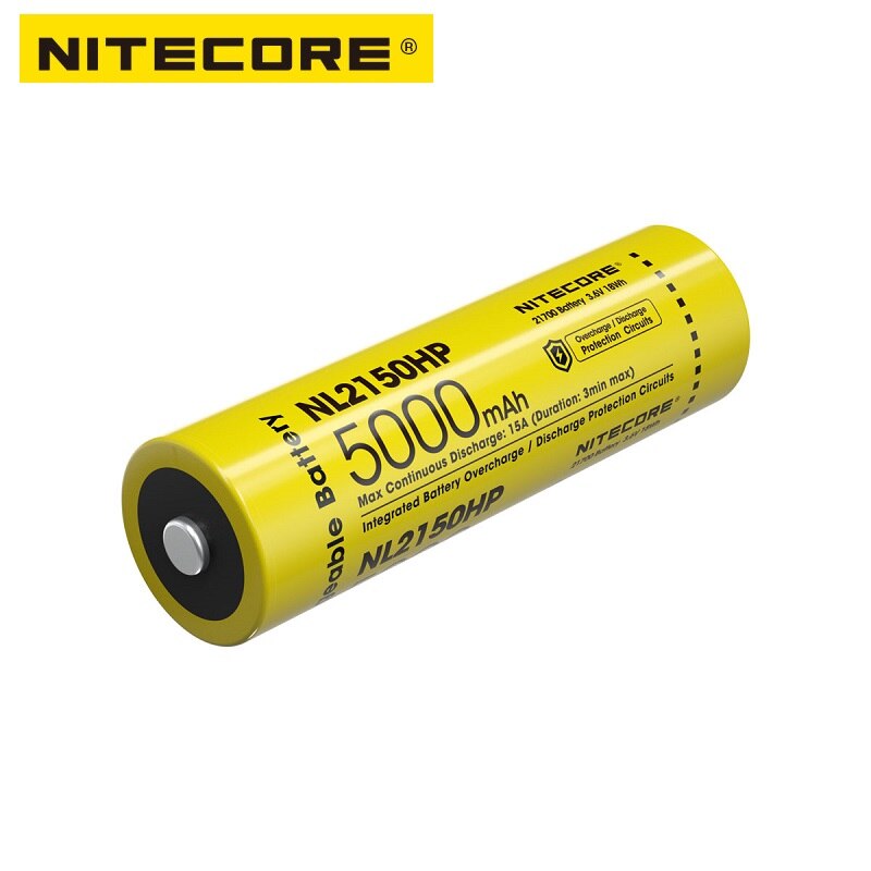 NITECORE NL2150HP 5000mAh 21700 High Drain Li-ion Rechargeable Battery: 1 pcs