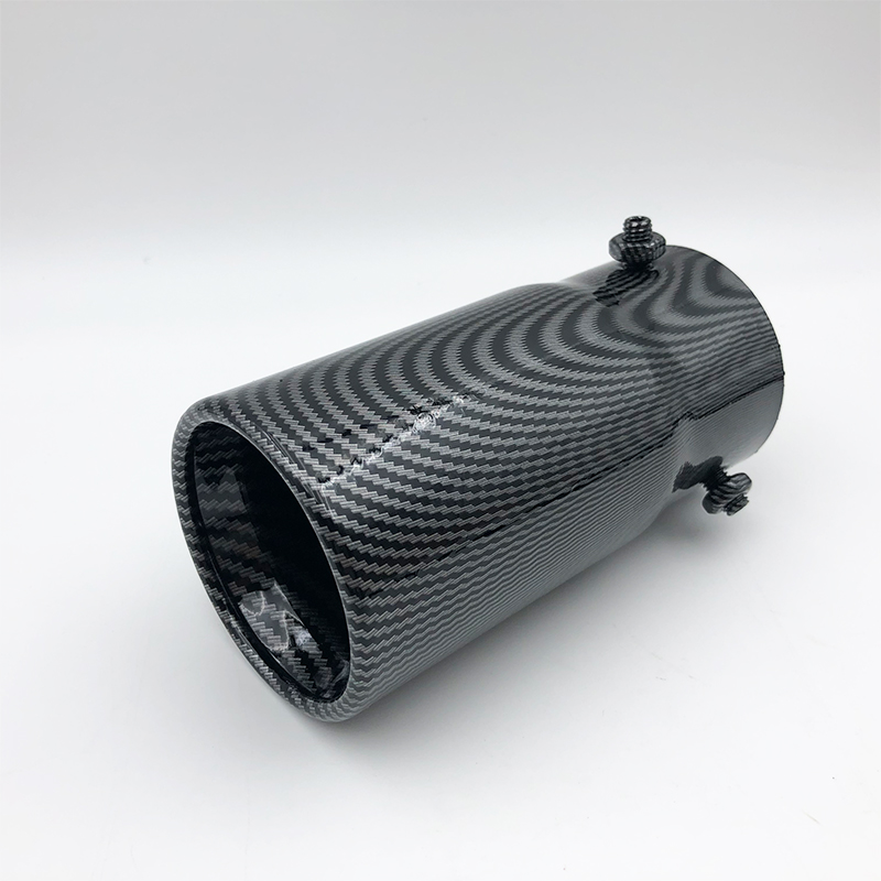Auto Exterieur Onderdelen Universele Auto 70mm inlaat 76mm outlet Auto Uitlaat Staart Uitlaat Tip Zilver Zwart Uitlaat tips Leidingen: Ivoor