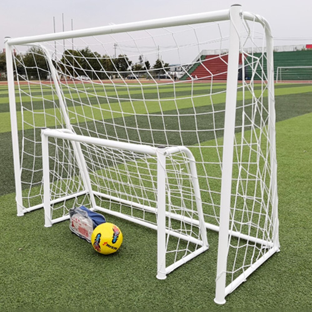 5 Personen Voetbal Voetbal Doelpaal Netto Stevige Vervanging Voetbal Netto Sport Training Net Voor Outdoor (Wit, X 2M)