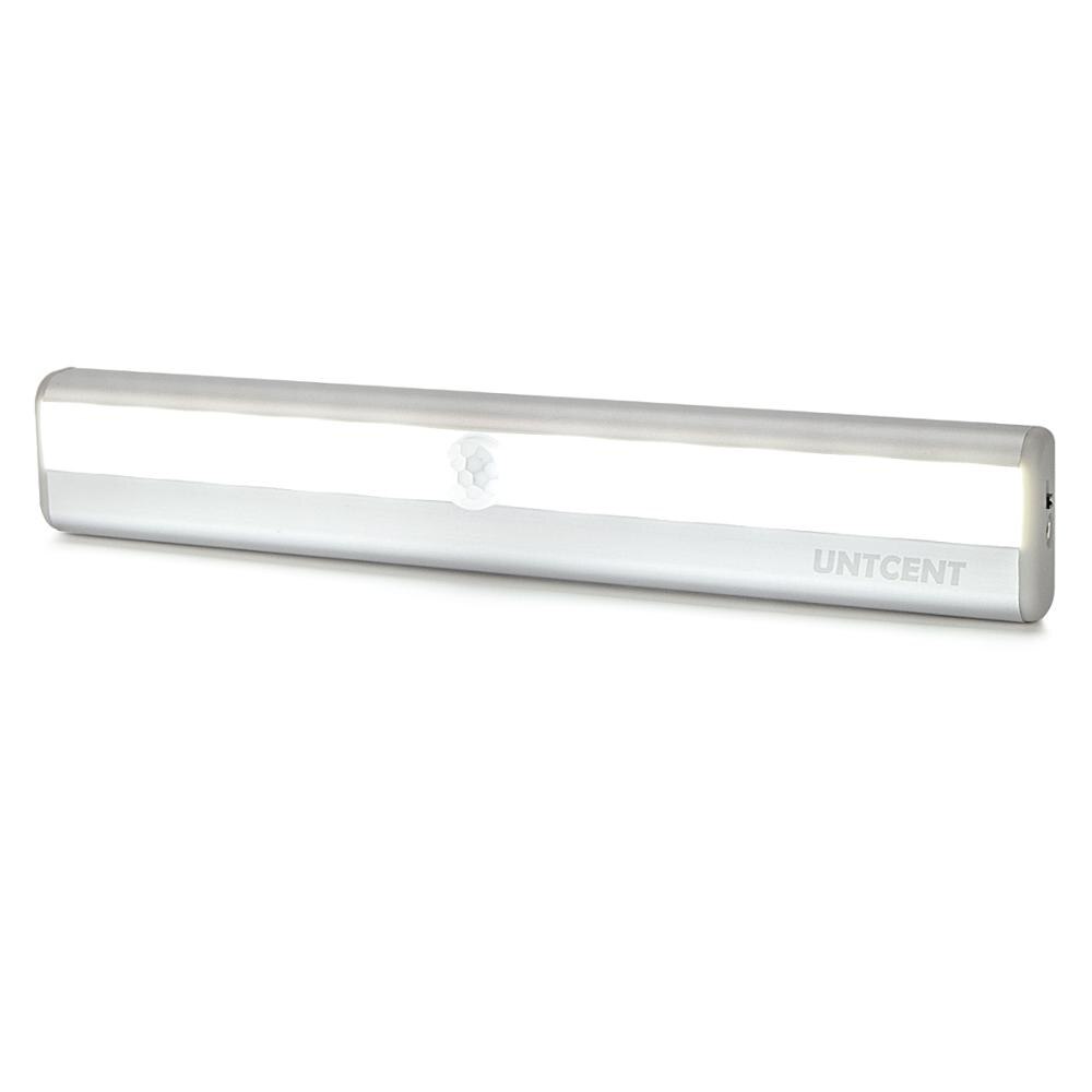 Untcent 10 ledet chip bevegelsessensor lys, rom natt lys skap belysning garderobelys, batteridrevet
