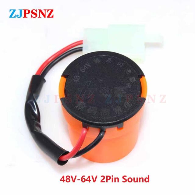 Relais clignotant à 2 fils, 12V, 48V, 64V, 3 broches, clignotant rond, signaux de clignotants, relais, Buzzer, indicateur LED: Lavande