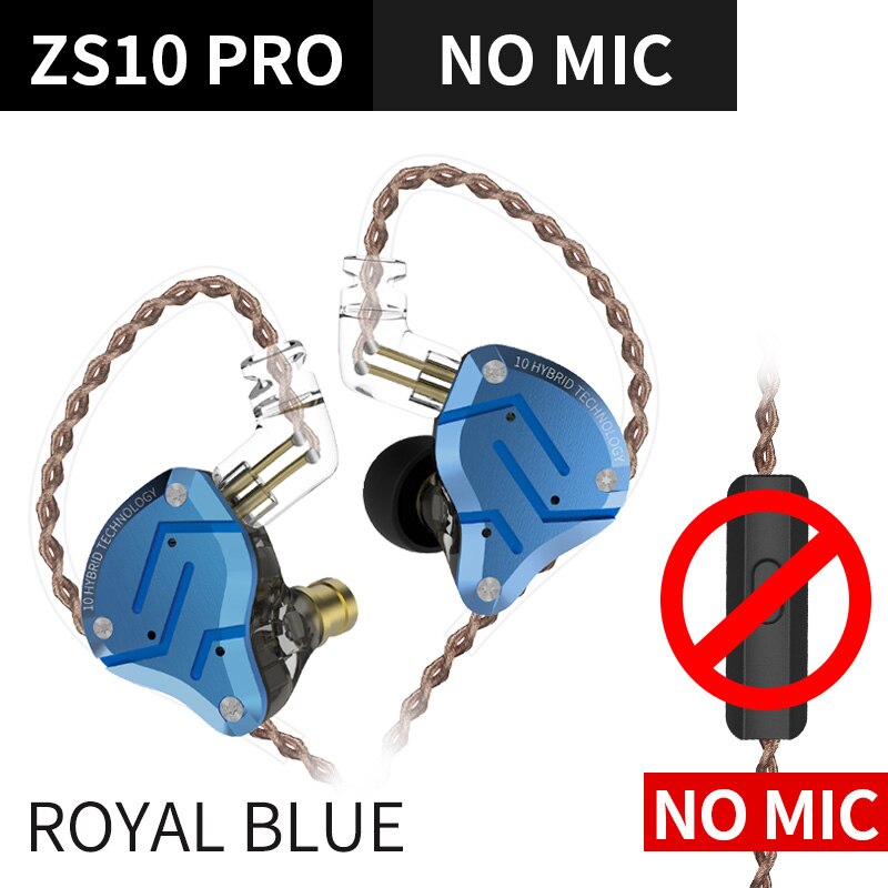 KZ ZS 10 Pro In-Ear Stereo Wired Headsets Replaceable Bluetooth Earphones Wireless Earphones with Mic Sports Neckband Earphones