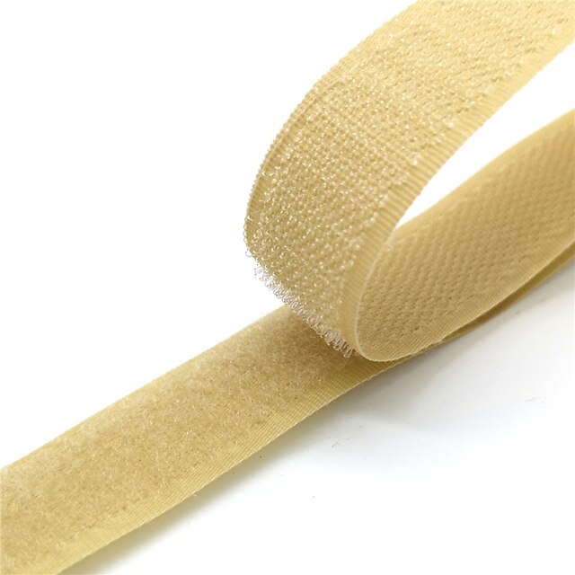1 Pair Length 1 Meter Width 20 mm Color Hook Surface Hook and Loop Fastener Tape Without Glue Velcro Sewing Accessories: Khaki