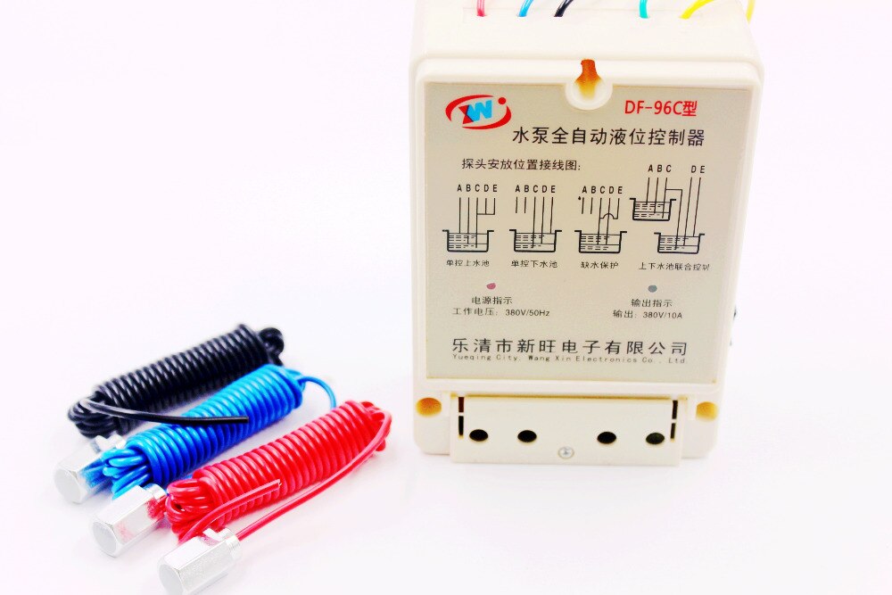 DF-96C AC 380V 10a automatic water level controller Pump Controller Pool Cistern Automatic Liquid Control Switch with 3 probes