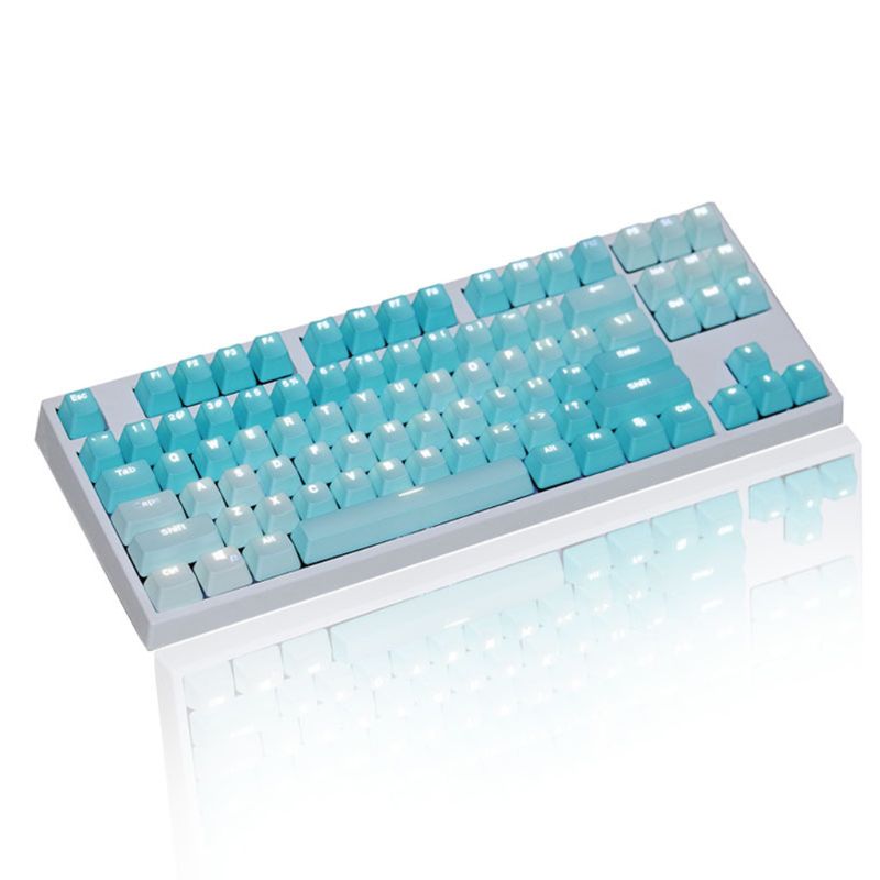 1 Set Replaceable PBT Keycaps 87 104 108 Transparent Lettering Keys Double Shot Injection Backli Key Cap for Keyboard x: 4NB903115-A