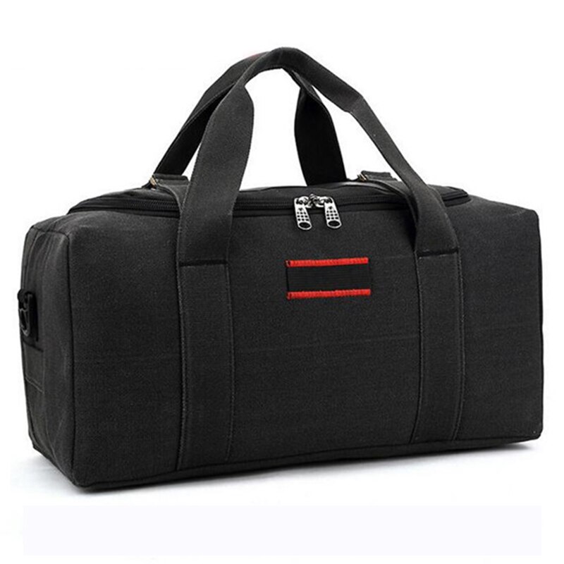Bolsos de viaje de duraderos a la para hombre, gran capacidad, 36-55L, bolsos de lona para mujer, bolsas de lona plegables impermeables para viaje: Black
