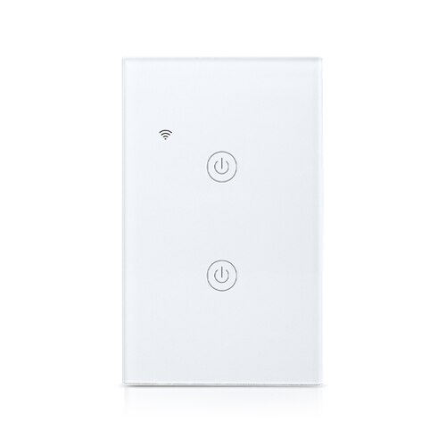 Zemismart US Tuya WiFi Light Switch Neutral Optional Wire 1 2 3 Gang Alexa Google Home Assistant Smart Life Control 100V 240V: 2-Gang