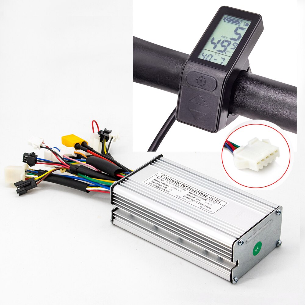 Kt display lcd 4 ebike lcd display 36v 48v elektrisk sykkel tilbehør datamaskin for e bike kt kunteng kontroller: 500w sett