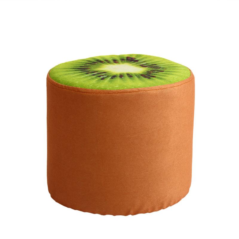 Woonkamer creatieve kruk verwijderbare en wasbare cartoon fruit kinderen schoenen kruk leren bankje kleine bench: Color 3