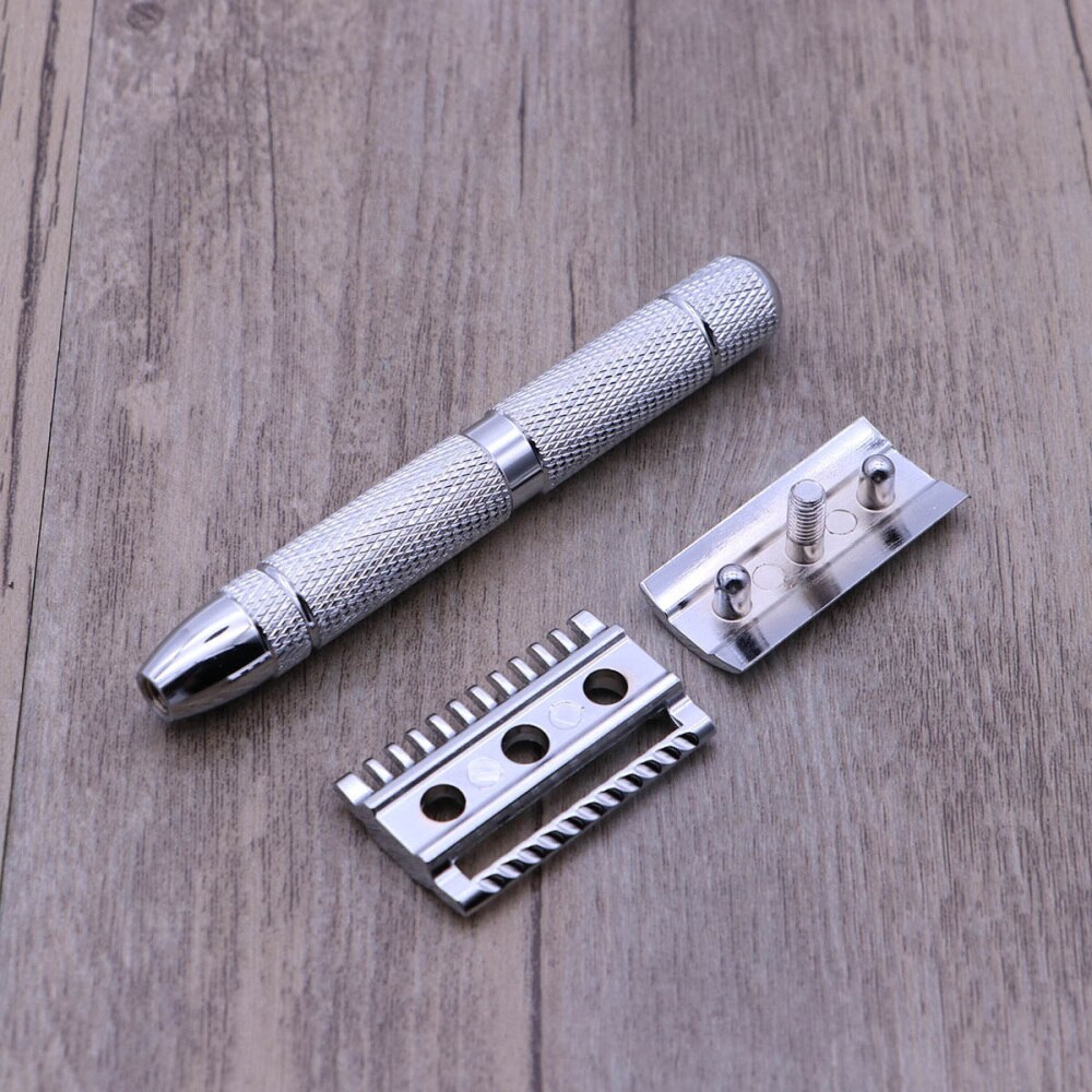 Double Edge Safety Razor Stainless Steel Shaving Razor for Men (Pattern 1)
