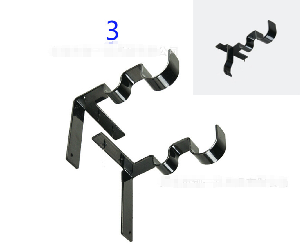 US Practical Double Center Support Curtain Rod Bracket Into Window Frame Bracket: b
