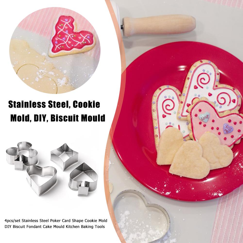 4/8/10/24Pcs Rvs Mini Cookie Cutter Set Biscuit Cookie Mold Kerst Gebak Snijders snijmachines Bakken Tools