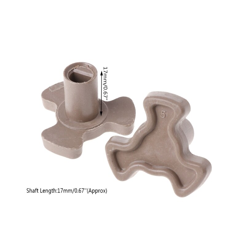 2Pcs 17mm Microwave Oven Turntable Roller Guide Support Coupler Tray Shaft