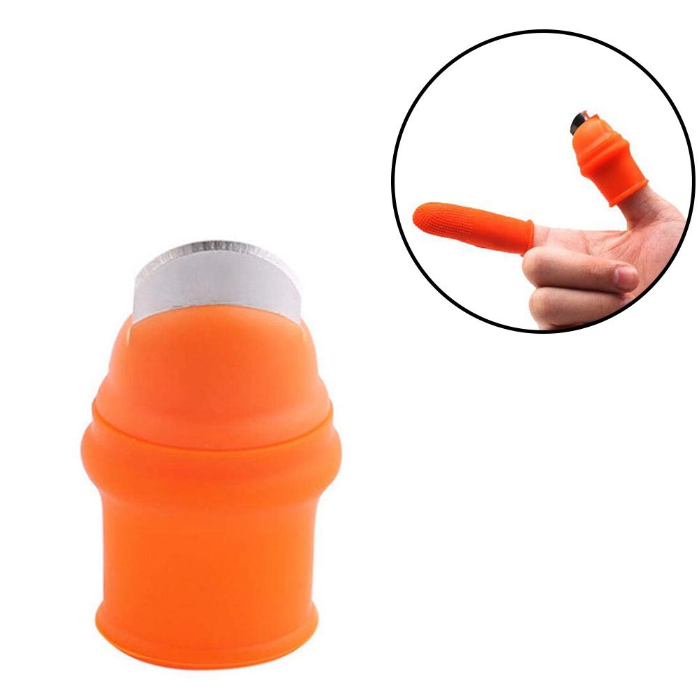 Silicone Thumb Cutter Set Labor-saving Harvesting Plant Picking Tool Vegetable and Fruit Gardening Tools #30: M