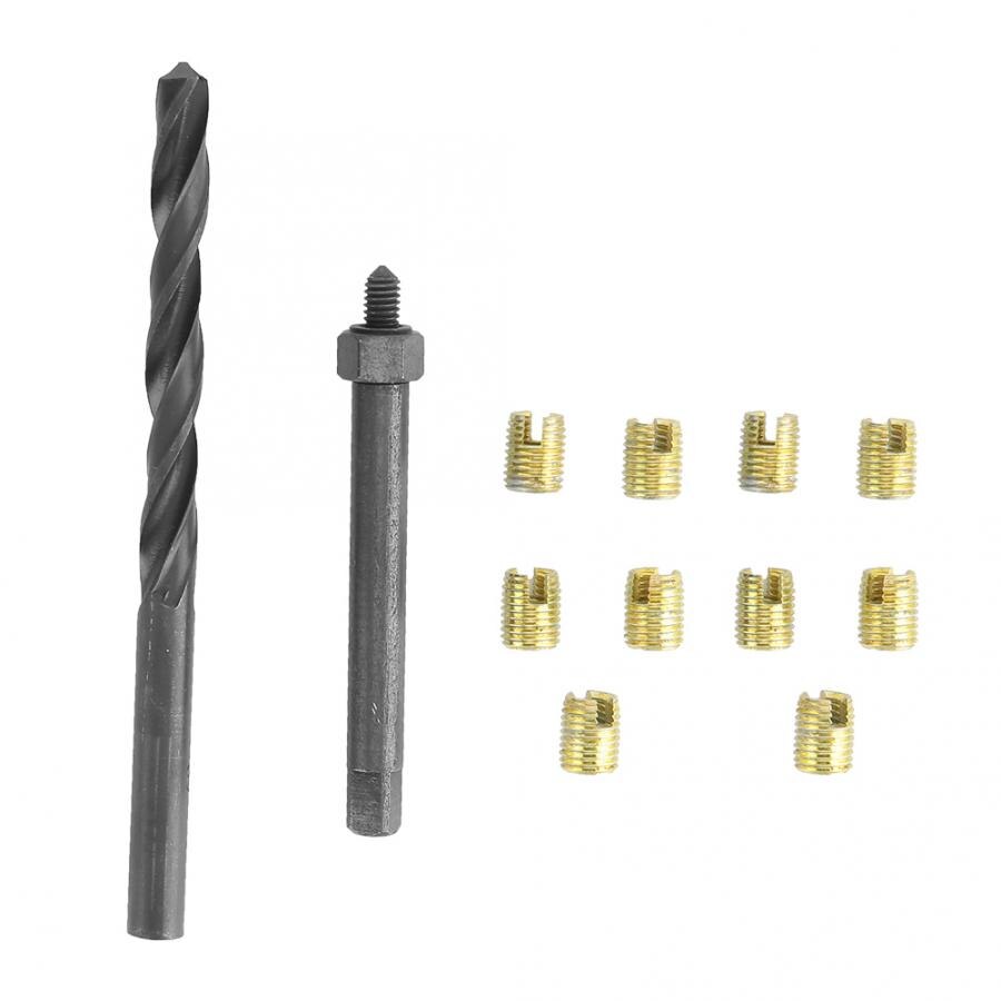 threaded inserts 12pcs M4x0.7 Thread Repair Kit Self Tapping Thread Insert Drill Installation Tool stainless steel