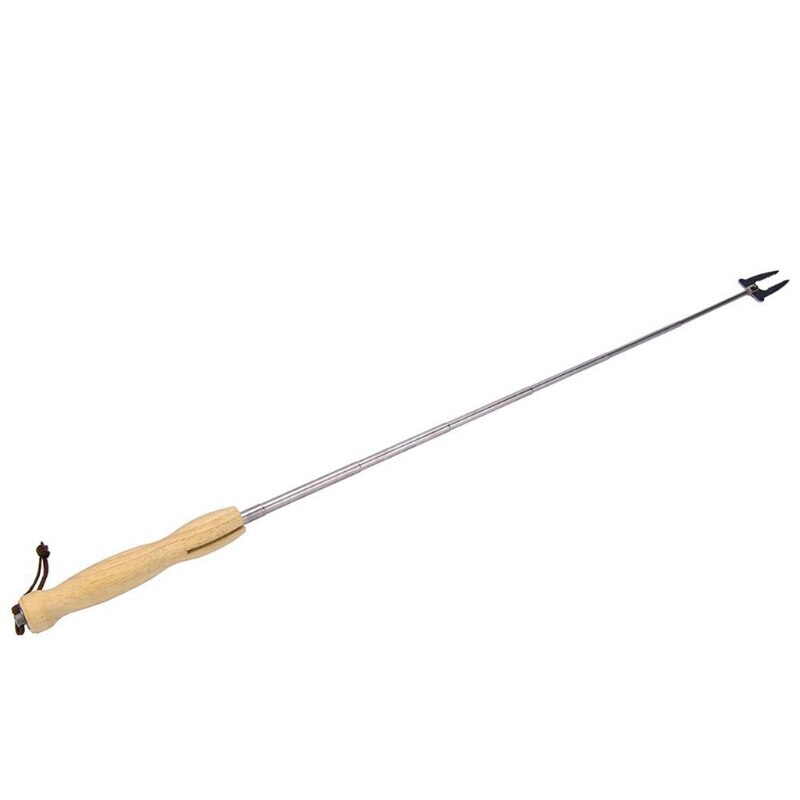 Uitschuifbare Barbecue Naalden Marshmallow Roosteren Sticks Met Houten Handvat Telescopische Spiesjes Voor Kampvuur Firepit LX9C