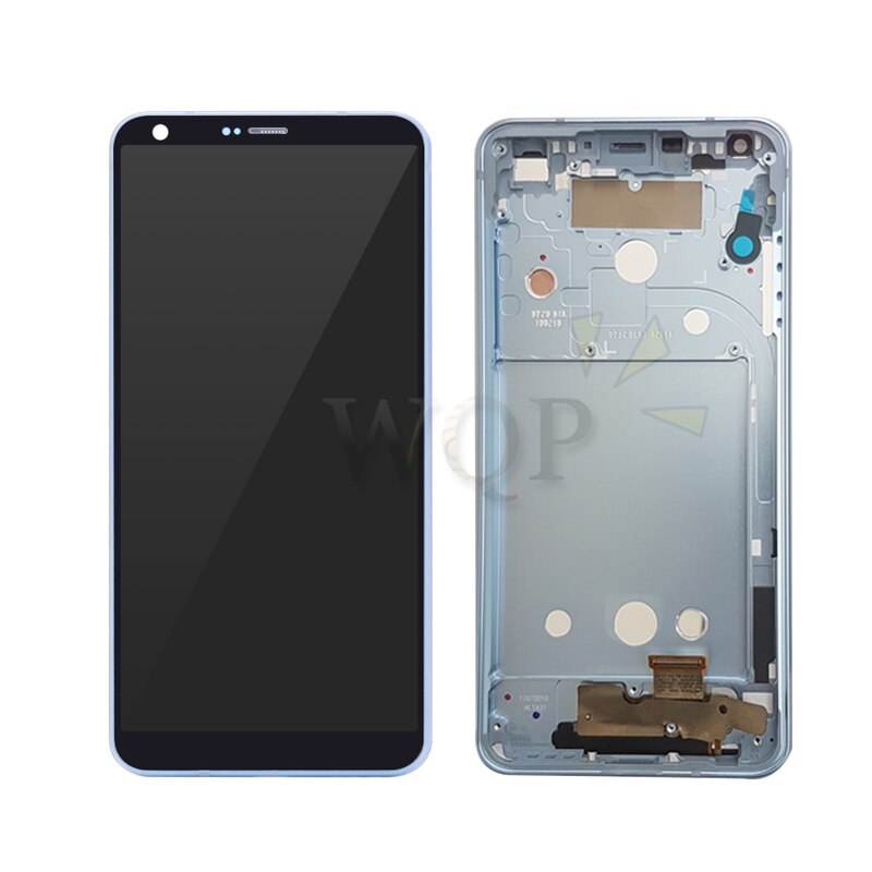Für LG G6 lcd Anzeige touchscreen Digitizer Montage bildschirm Ersatz für LG H870 H873 VS998 Pantalla mit rahmen Reparatur teile: blau mit rahmen
