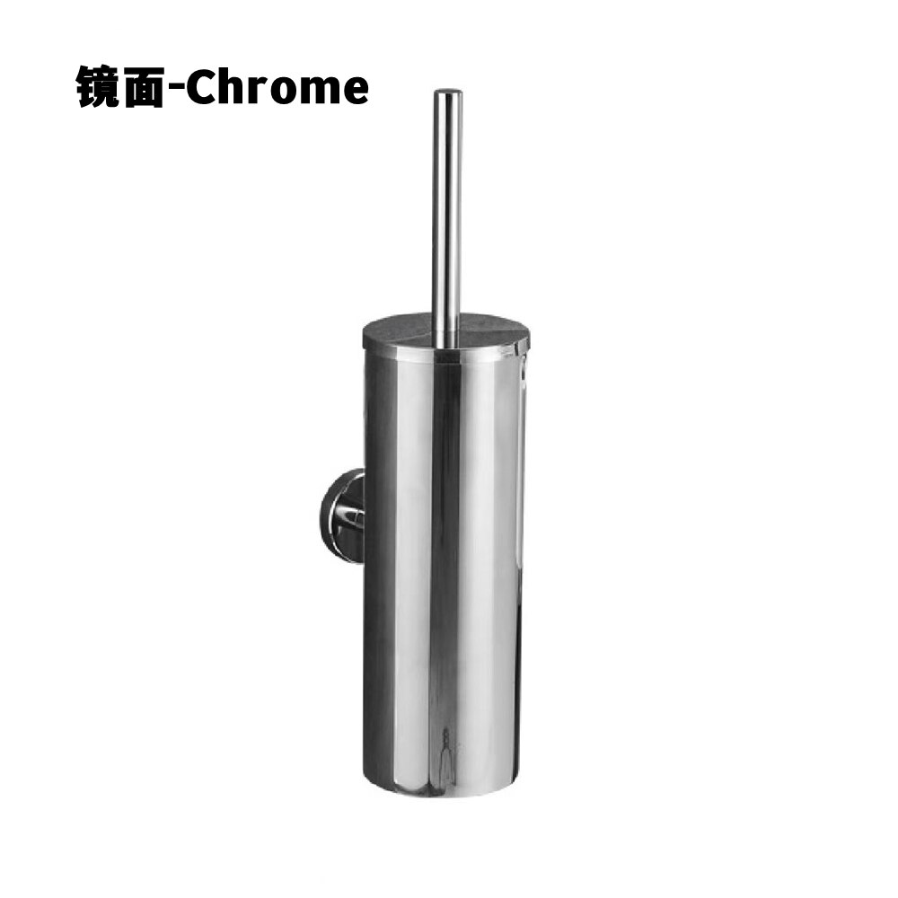 Toilet Brush Holder Black 304 Stainless Steel Storage Rack Wall Mounted Deodorant Splash Proof Bathroom Hardware Brush Holder: chrome