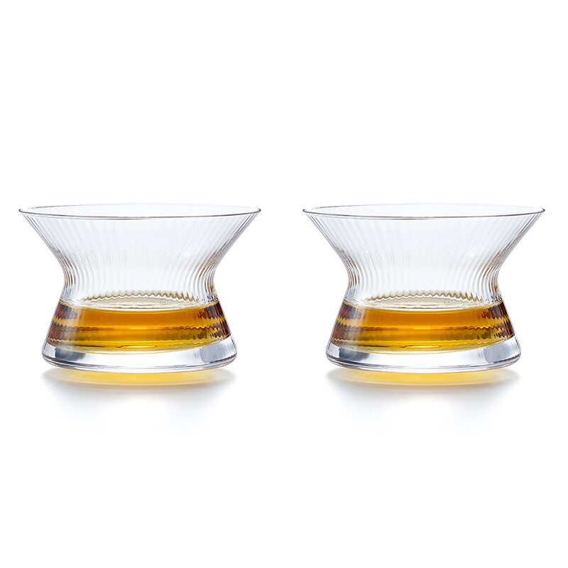 Spin Japan Edo Crystal Whisky Cappie Hanyu Glazen Kom Cup Draaibare Streep Gerst-Bree Wijn Glas Brandy Borrel: 2pcs