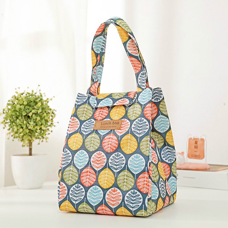 Frische Blätter Neue Frische Mittagessen Taschen Für Frauen freundlicher Lebensmittel Kühler Mittagessen Kasten Tote Kühler Mittagessen Kasten Isolierung Tragbare tote Tasche
