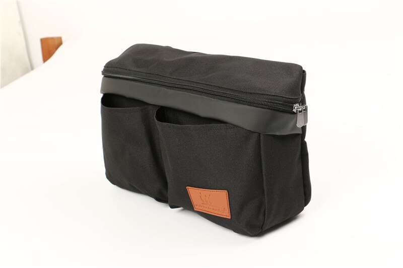 Baby Kinderwagen Tasche Universal- Mutter Paket Reise Hängen Wagen Organizer Windel Hängen Tasche Große Kapazität Kinderwagen Zubehör: B Schwarz