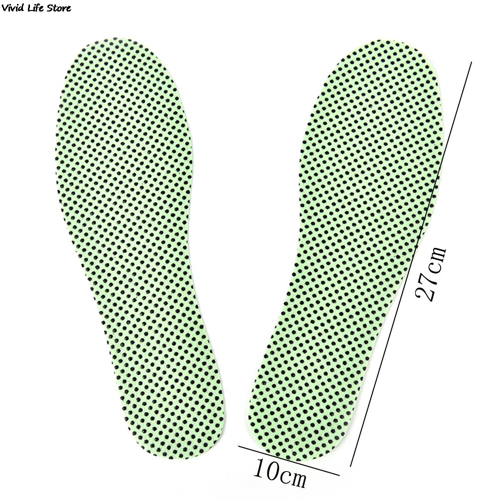 Warm Reflexology Insole Self-heating Insoless Winter Soles For Footwear Natural Tourmaline Heated Self-heating Insoles 1Pair