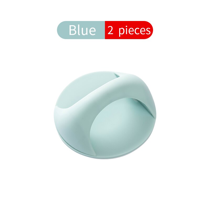 Lijm Extra Handgreep 2Pcs Glas Raam Schuifdeur Sterk En Naadloze Voor Huishoudelijke Koelkast Kast Zuig Handvat: Blue round