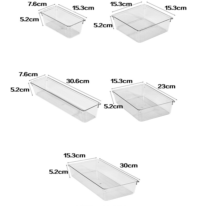 Drawer Organizer Trays Multifunctional Storage Box Durable Container For Kitchen Bedroom Bathroom G10