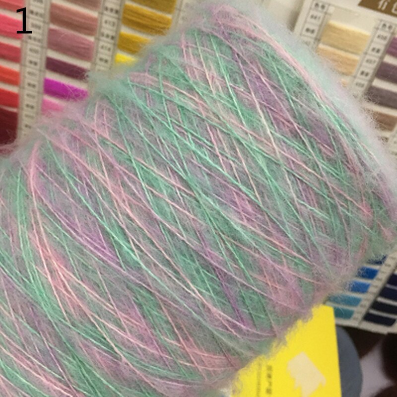 500G Segment Geverfd Mohair Garen Haak Huidvriendelijke Baby Wol Draad Voor Diy Hand Breien Trui Shawl Regenboog puffy Garen: 1-500g-ZL