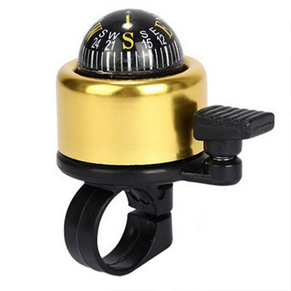 Anillo con brújula para manillar de deporte de ciclismo, 6 colores, bocina para bicicleta, accesorios para bicicleta: Gold