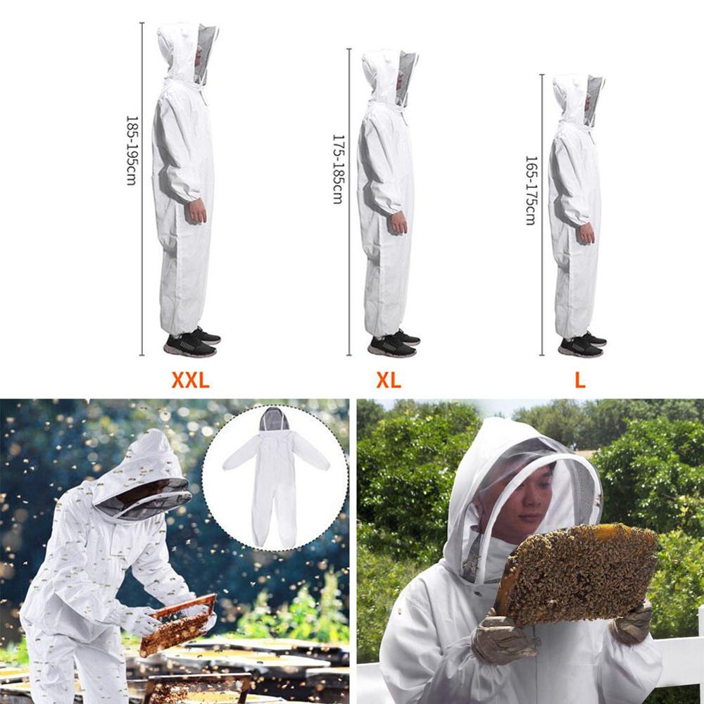 Cotton Full Body Beekeeping Clothing Veil Hood Hat Anti-Bee Coat Special Protective Clothing Beekeeping Bee Suit Equipment