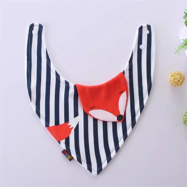 Reusable Washable Cotton Baby Bibs Burp Cloth Print Arrow Wave Triangle Bibs Cotton Adjustable Baby Meal Bib Infant Bibs: 1