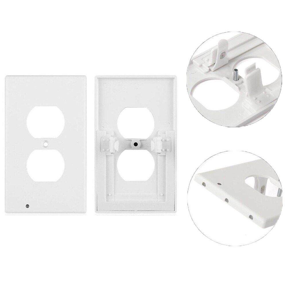 Durable Night Light Duplex High Convenient Outlet Cover Wall Plate With Led Night Lights Ambient Light Sensor