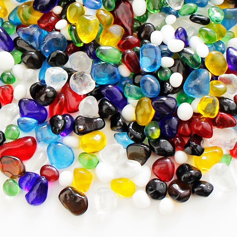 100g Klar Runde Glas Edelsteine Mosaik Fliesen Flache Perlen Für Kunst Handwerk Dekorative Glas Kiesel Stein DIY Cabochon Mosaik, der: 01
