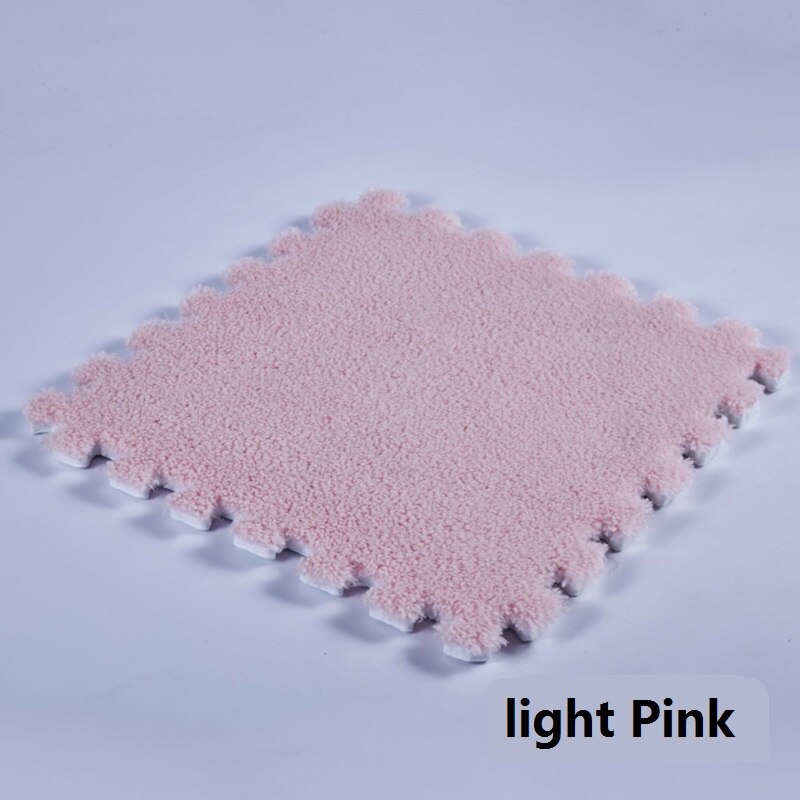 Große Große Fläche Teppiche Für Heimat Wohnzimmer Teppich DIY Verriegelung Schaum Matten EVA Plüsch Puzzle Teppich Matten Schaum Für Baby freundlicher: Matten Teppich Rosa