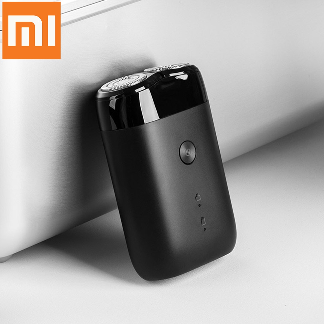 Xiaomi-Afeitadora eléctrica Mijia MSX201, Original para hombre, con 2 cabezales giratorios, portátil y resistente al agua maquinilla de afeitar recargable USB