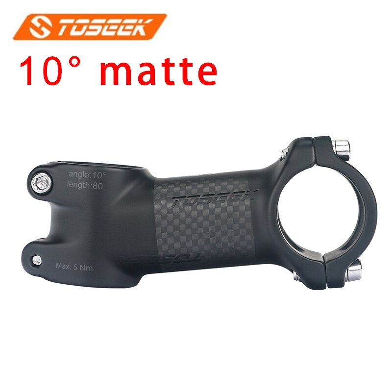 Potence De Vélo En Fibre De Carbone 31.8 Mm – Pour Guidon VTT/VTT/Route – Longueurs 80/90/100 Mm – Sans Marque