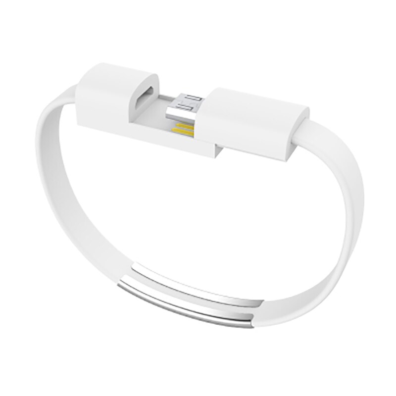 Cable Micro USB portátil para iPhone, Cable de sincronización de datos para iPhone 11 XS MAX XR 6s Android tipo-c: For micro / White