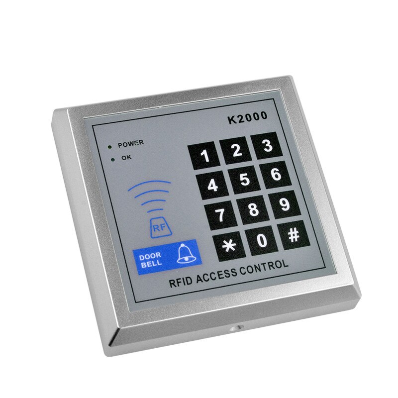 RFID Standalone Access Control Keypad 125KHz Card Reader Door Lock with 10 Proximity Key Fobs for Door security System-K2000