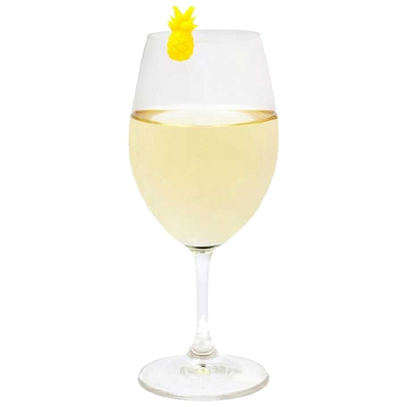 6 stk etiket mærke skilt mærke silikone fest vin glas tusch charms drinking buddy kop identifikation kop identifikations kop