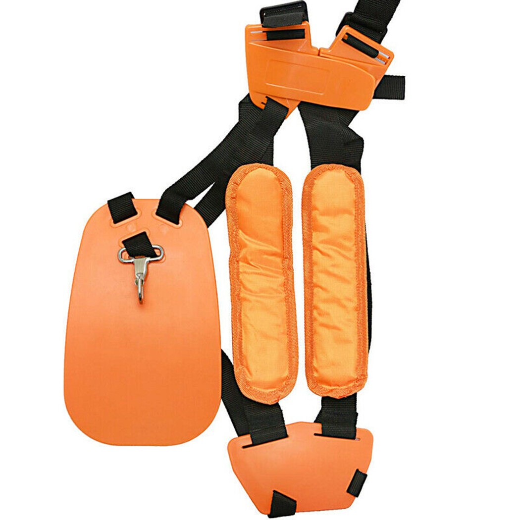 Adjustable Padded Shoulder Harness Strap Garden Brush Cutter Trimmer Strimmer Orange Nylon Strap For STIHL For Husqvarna