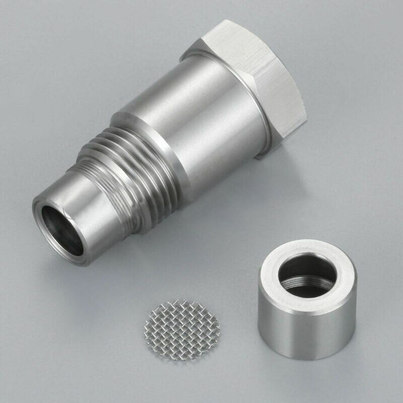 and 2pcs CEL Oxygen Sensor Eliminator Adapter Mini Catalytic Converter with Filter