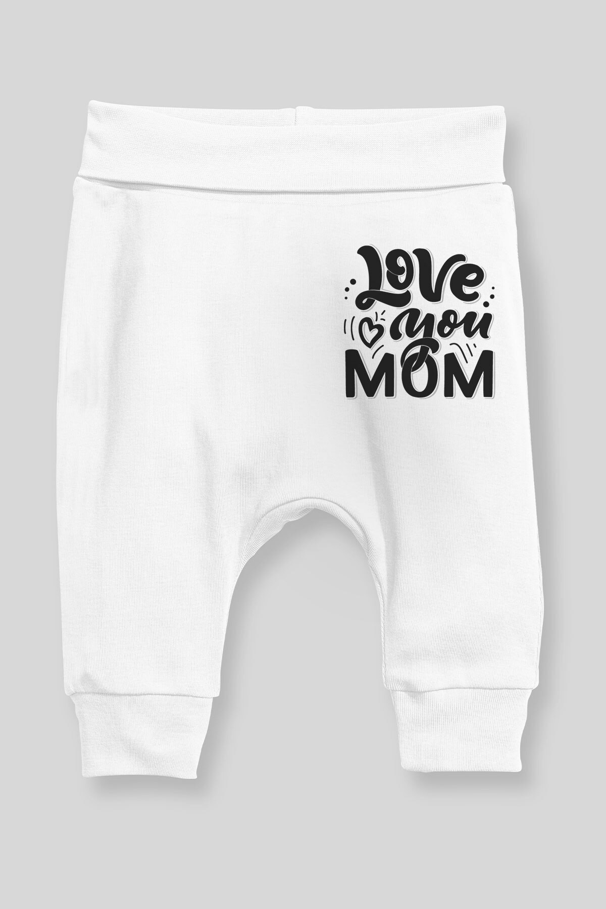 Angemiel baby ik hou van je mama baby jongen harem broek pantalon wit
