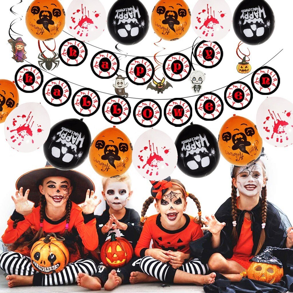 Halloween Ballonnen Combinatie Set Festival Viering Party Home Decoratie Scene Layout Heks Aluminium Film Folie Ballonnen: A