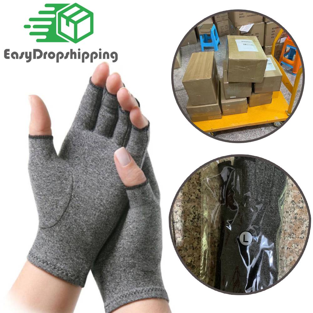 1 paar Kompression Arthritis Handschuhe Frauen Männer Joint Pain Relief Halb Finger Brace Therapie Handgelenk Unterstützung Anti-slip Therapie handschuhe