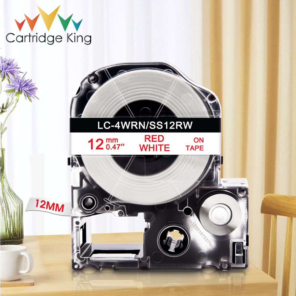 6/9/12mm Replace for Epson Label Tape SS12KW SS9KW SS6KW ST12KW LK-4WBN Compatible for Espon LW-300 LW-400 LW-600P LW-700 Maker