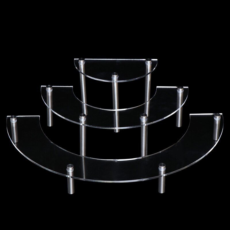 3-Tier Clear Acrylic Semicircle Round Cupcake Dessert Display Stand