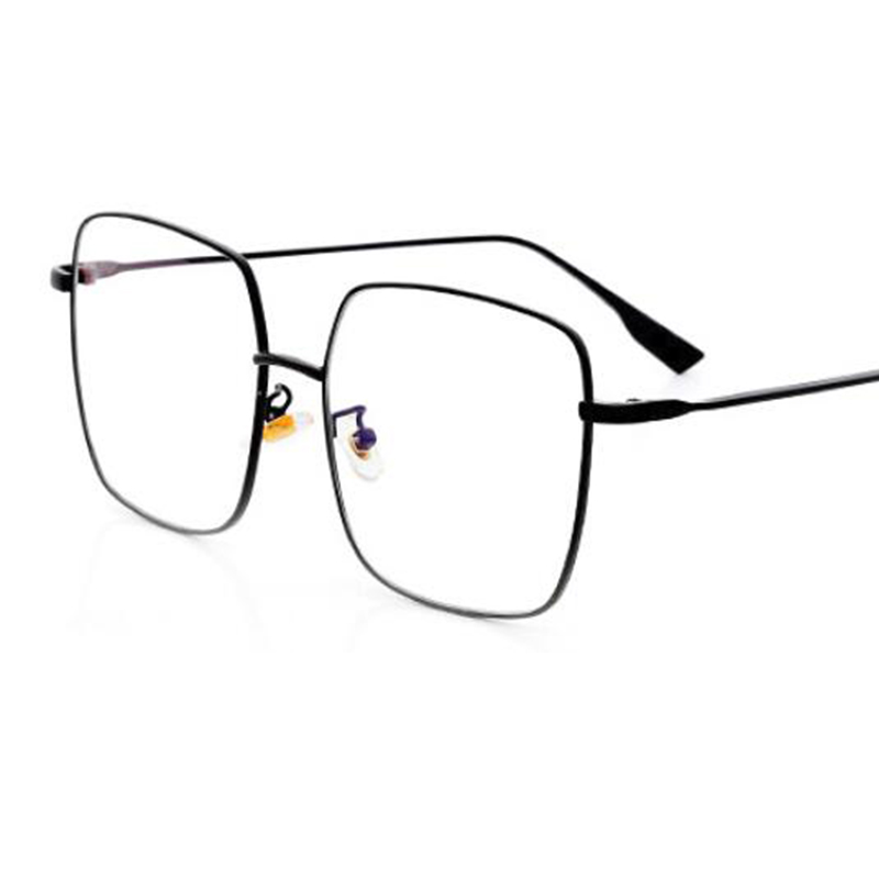 Grote Frame Glazen Vrouwelijke Oversized Vierkante Brillen Goud Bril Frame Clear Lens Brillen Optische Bijziendheid Nerd Bril