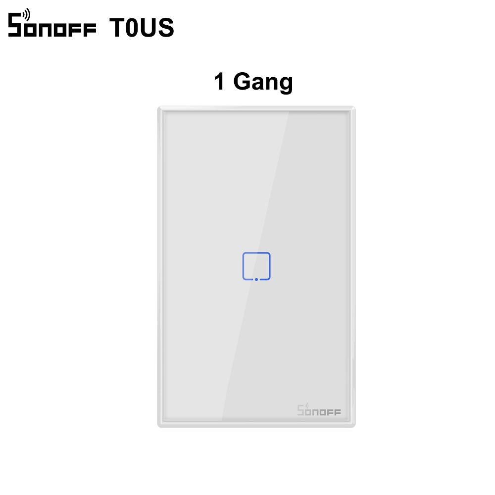 SONOFF – interrupteur mural intelligent T0US TX Wifi, minuterie 1/2/3 gangs, prise en charge du contrôle vocal/APP/tactile, fonctionne avec Alexa Google Home IFTTT: 1 gang