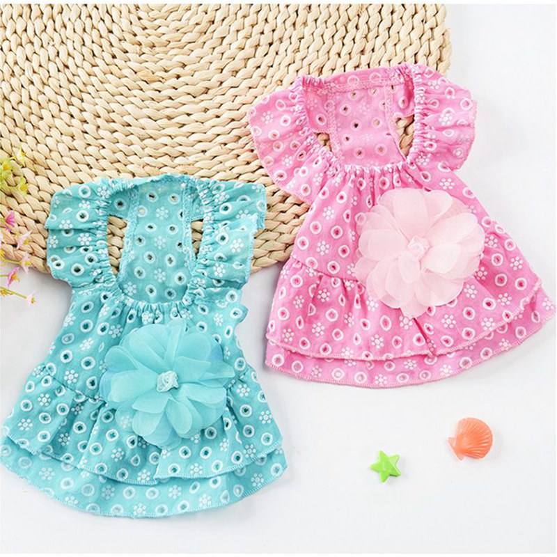 Summer Dog Clothes Puppy Clothes Dress Pomeranian Puppies Cotton Sling Pet Grooming Apparel Korean Dog Apparel For Small dogs